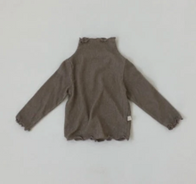 Load image into Gallery viewer, Cocoa Frill Mockneck

